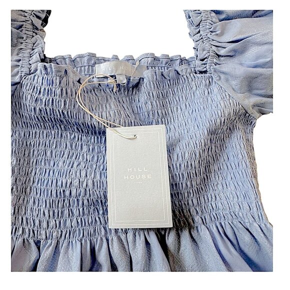 Hill House Athena Nap Dress, Light Blue Glitter Check, Size S, New with tag - Picture 3 of 12